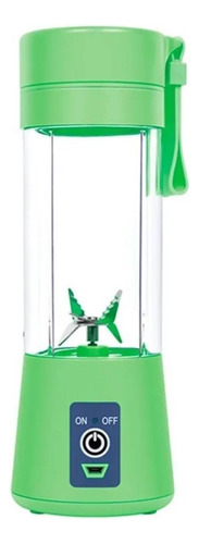 Licuadora portátil Electroland Fruit Juicer Cup 380 mL con USB verde y jarra de acrílico
