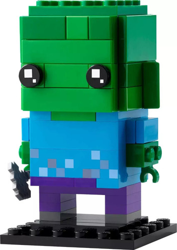 Figura 3d Set De Construccion Zombie De Minecraft 88 Piezas