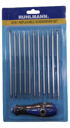 Destornillador Porta Puntas 22 En 1 Torx Plano Phillips 