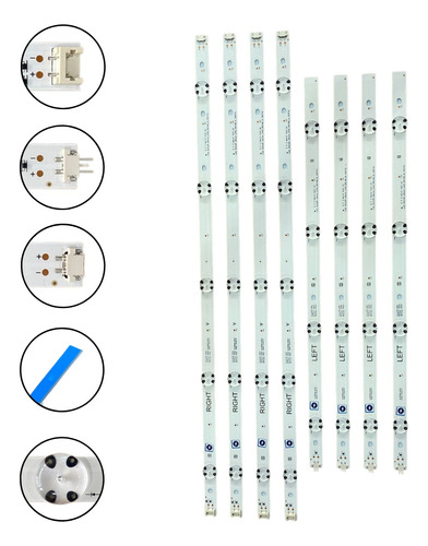 Kit Barras Led Compatível Para Tv 49lj5500 49uk6310 49uj6300