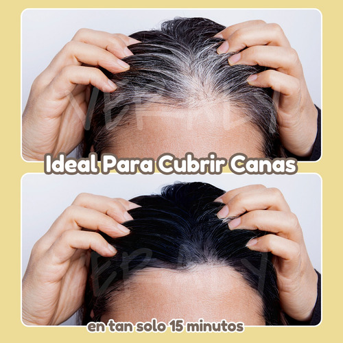 60 Shampoo Tinte Instantáneo Cubre Canas Natural Jengibre