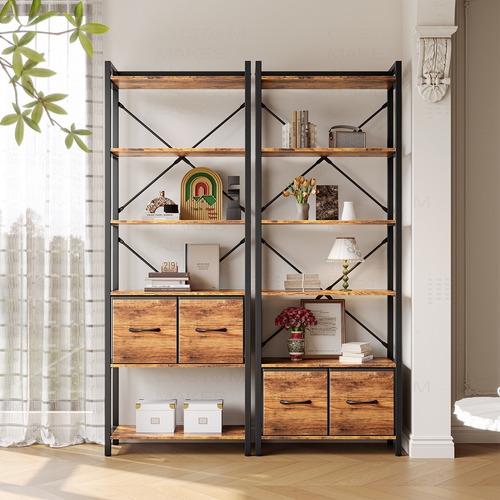 Librero De 6 Niveles De Estilo Industrial Con Cajón160*60*30