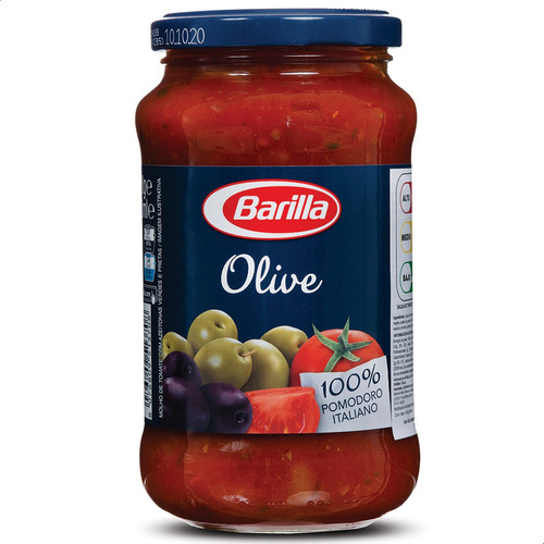 Imagen 1 de 7 de Salsa Olive Barilla Libre De Gluten Salsa Tomate Aceitunas 