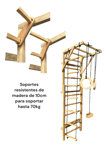 Juego De Barras De Escalera De Pared Sueca Para Niños