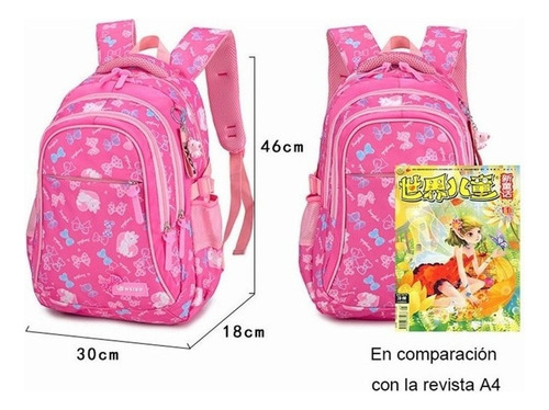 Os Mochila Escolar De Nylon De 3 Piezas Para Niña Morada