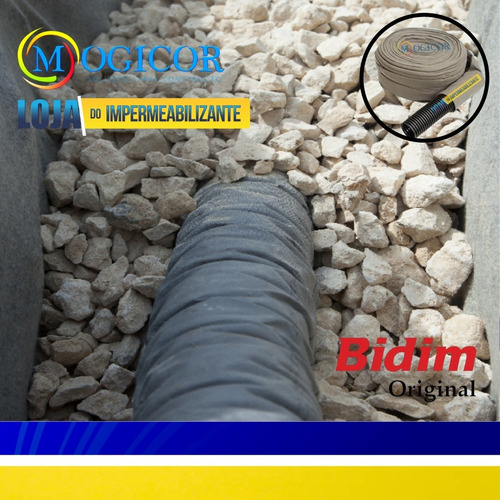 Imagem 5 de 7 de Kit Tubo Drenagem 25m 100mm 4'' + Camisa Geotextil Dreno