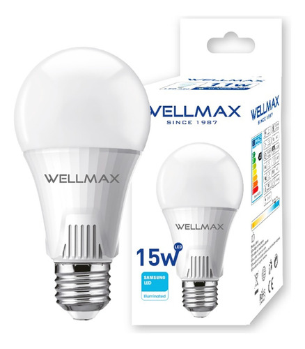 Pack X2 Ampolletas Wellmax 15w 1000lm Certificado Sec E27