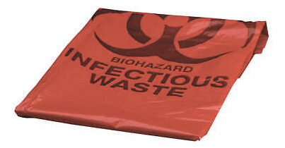 First Aid Only M904 Biohazard Bags,10 Gal.,red,pk500