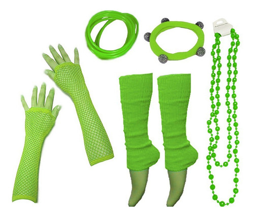 D Accesorios De Disfraz Faylapa 80s Fancy Outfits, Bailes De Disfraces, Collares, Guantes, Faldas