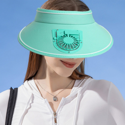 Sombrero Para El Sol Con Ventilador De Carga Usb A La Moda,