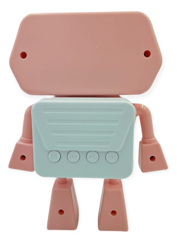 Bocina Portátil Robot Bluetooth Luces Altavoz Aux Sd Usb
