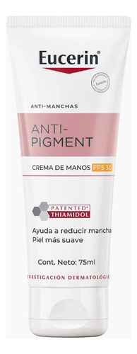 Eucerin Crema De Manos Anti-manchas Hiperpigmentación Fps30 Sin Fragancia