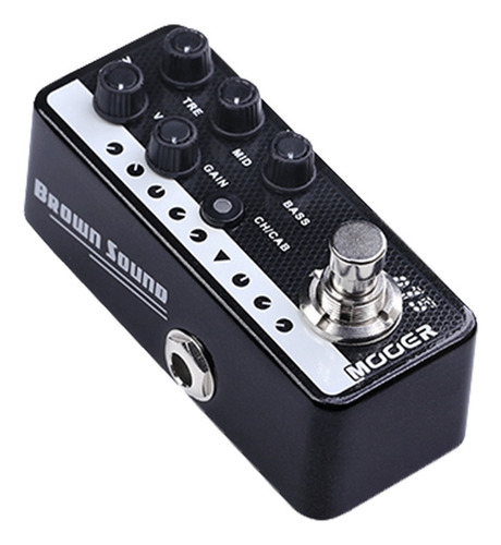 Pedal Pré-amp Simulador Mooer M015 Brown Sound Para Guitarra (baseado No Peavey 5150 Evh) Cor Preto