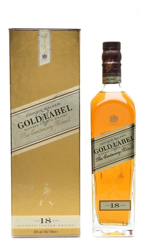 Imagen 3 de 10 de Whisky Johnnie Walker Gold Label 18 Años 750ml En Estuche