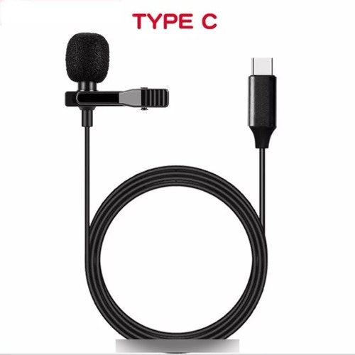 Imagen 2 de 2 de Microfono De Balita Tipo C Micro Usb Lavalier Android Pc Iph