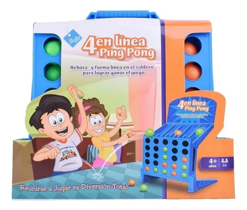 Juego De Mesa 4 En Linea Ping Pong Diversion Total Familiar