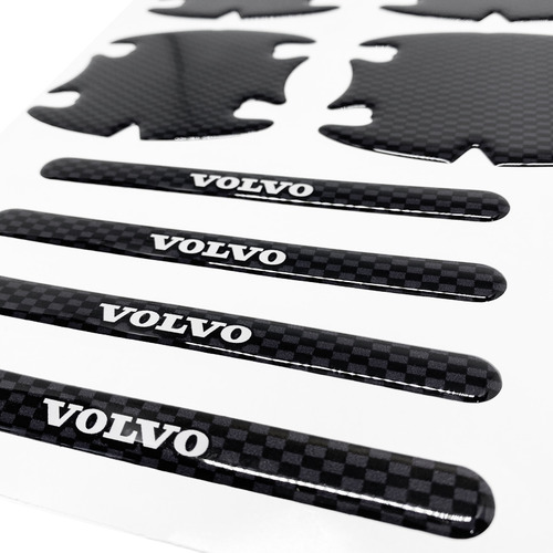 Adesivos Maçaneta P/ Volvo Carbono Preto Resinado Genérico