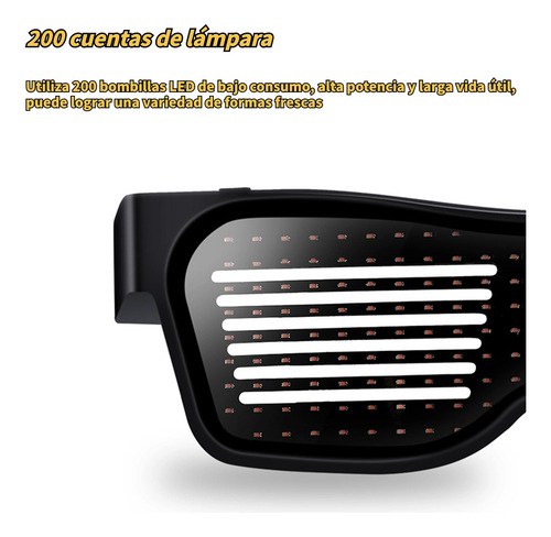 Lentes Led Bluetooth Gafas Ed Vidrios Ligeros Colorido Bts