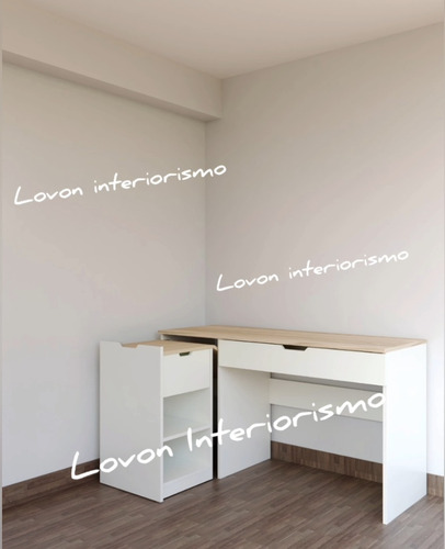 Escritorio Plegable Extensible, Melamina, Moderno Funcional