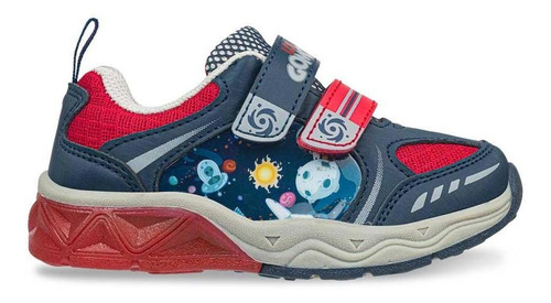 Imagen 2 de 8 de Tenis Con Luces Niwer Azul Para Niño Los Gomosos