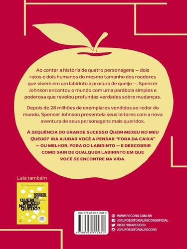 Como Sair Do Labirinto: Spencer Johnson, De Johnson, Spencer. Editorial Record, Capa Mole, Edição 2019-05-06 00:00:00 Em Português
