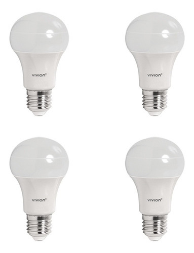 Pack X4 Bombita De Luz Lampara Led Bulbo 718937 15w Fria