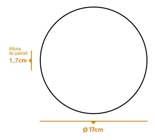 Luminária Redonda Embutir Led 24w 4000k Borda Infinita
