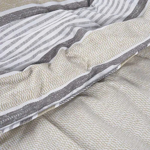 Plumón Algodón Reversible Bali Beige 2 Plazas