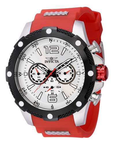 Reloj Invicta 39992 Rojo, Acero Hombres Color de la correa Plata