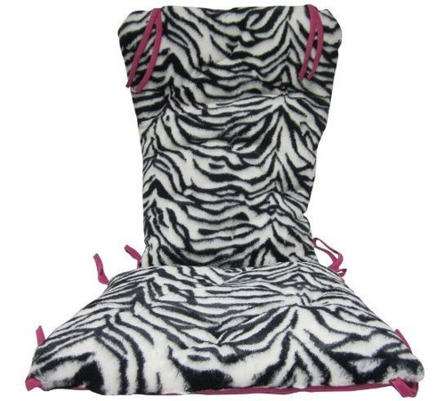 Baby Doll Bedding Zebra Minky Adult Mecedora Cojin Set