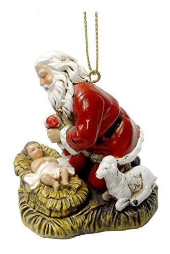 Roman Joseph\x26#39;s Studio Kneeling Santa Con Baby Jesus A