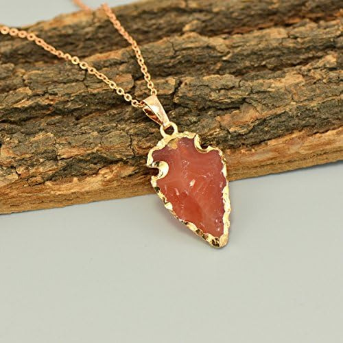Collar Con Colgante En Forma De Flecha De Cristal Curativo D