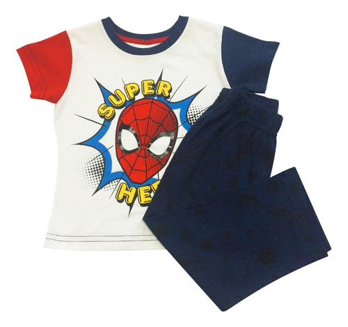 Pijama Spider Man Manga Larga De Marvel Oficial Para Bebos