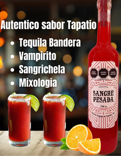 Sangrita Artesanal Sangre Pesada 750ml Para Tequila Mezcal