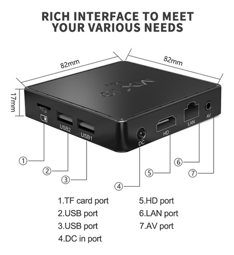 Imagen 6 de 6 de Mx10 Mini Android 10.0 Smart Tv Box Uhd 4k Reproductor Multi
