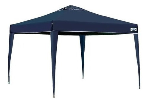 Tenda De Praia Sanfonada Gazebo 3x3 Articulado Pé Aluminio Cor Azul