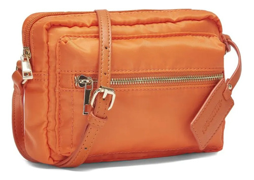 Bolsa De Mano Naranja De Hombro Chica 14x22x5 Andrea