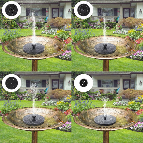 Jf Baño Flotante For Pájaros Con Fuente Solar Con Luz Led Y