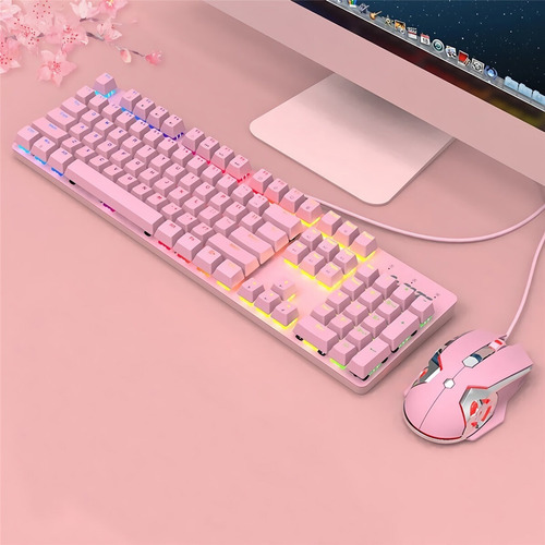 Imagen 7 de 8 de Combo Teclado Mecánico + Mouse - Ajazz Watcher Ii Pro Sakura