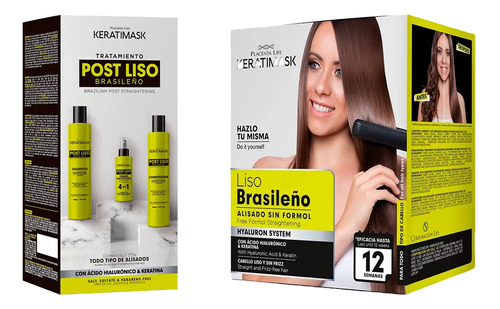Kit Keratina Keratimask Liso Brasileño A - g a $400