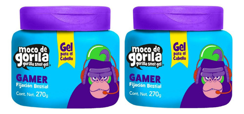 2 Gel Para Cabello Moco De Gorila Gamer 270g