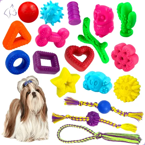 Brinquedo Para Cachorro Pequeno Big Bull Pet Mordedor Maciço 8 Un...