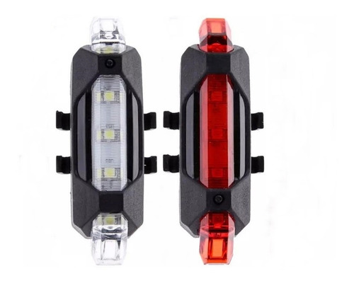 Luz Led Bicicleta Recargable Usb Colores Alta Potencia 