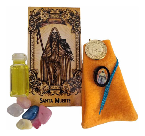 Amuleto Santísima Muerte 3 Pzas Preparada + Regalo 