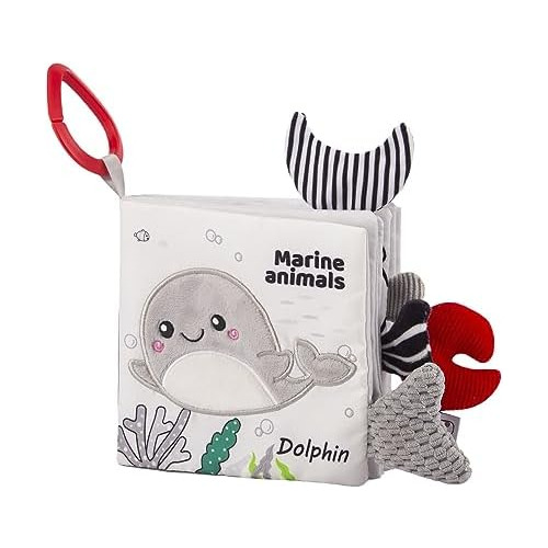 Cloth Books For Babies, Touch And Feel Crinkle Ocean Cl...