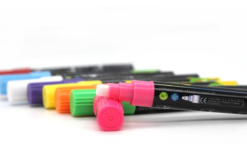 Imagen 3 de 5 de Marcadores Fluorescente X8 Punta Grueso 6mm Lettering Surtid