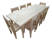 Comprar Mesa Retro\u002Fvintage 1,80 X 0,80 + 8 Sillas Retro Argen Pino