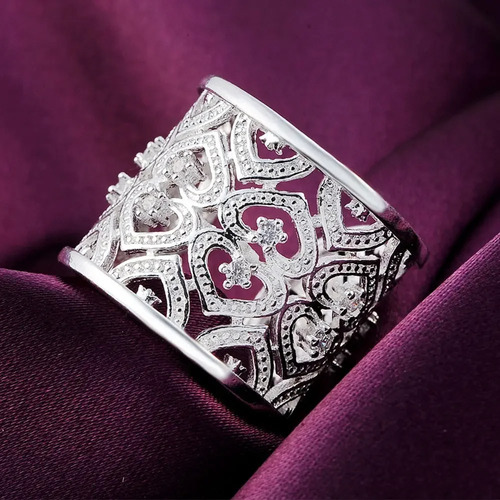 Anillo Plata 925 Luna Estrella Mujer Ajustable Regalo Joya
