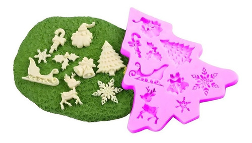 Molde De Silicona Molde Arbol Navidad Molde Fondant Variado