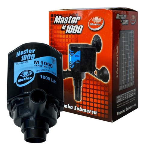 Bomba Submersa P/ Aquários Até 350 Litros - Master 1000 L/h 220V